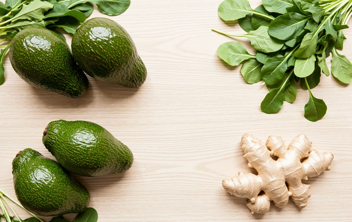 Fresh nutritional ingredients on a kitchen counter